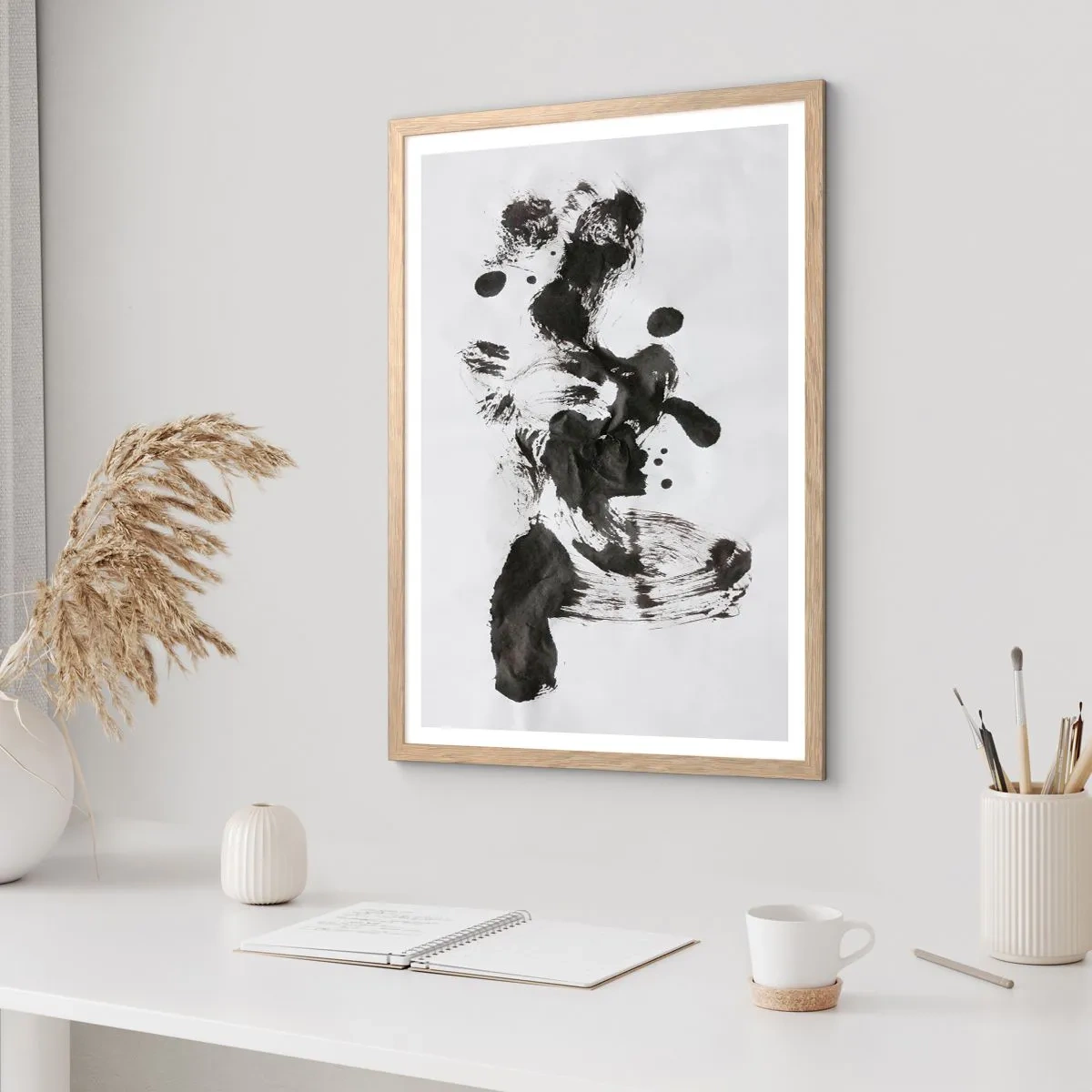 Plagát v ráme zo svetlého duba - Metóda v šialenstve? - 50x70 cm