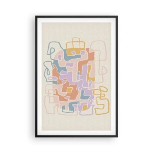 Plagát v čiernom ráme - Labyrint – veselé dobrodružstvo - 61x91 cm