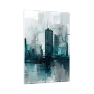 Obraz na skle - Mesto vo farbe dažďa - 80x120 cm