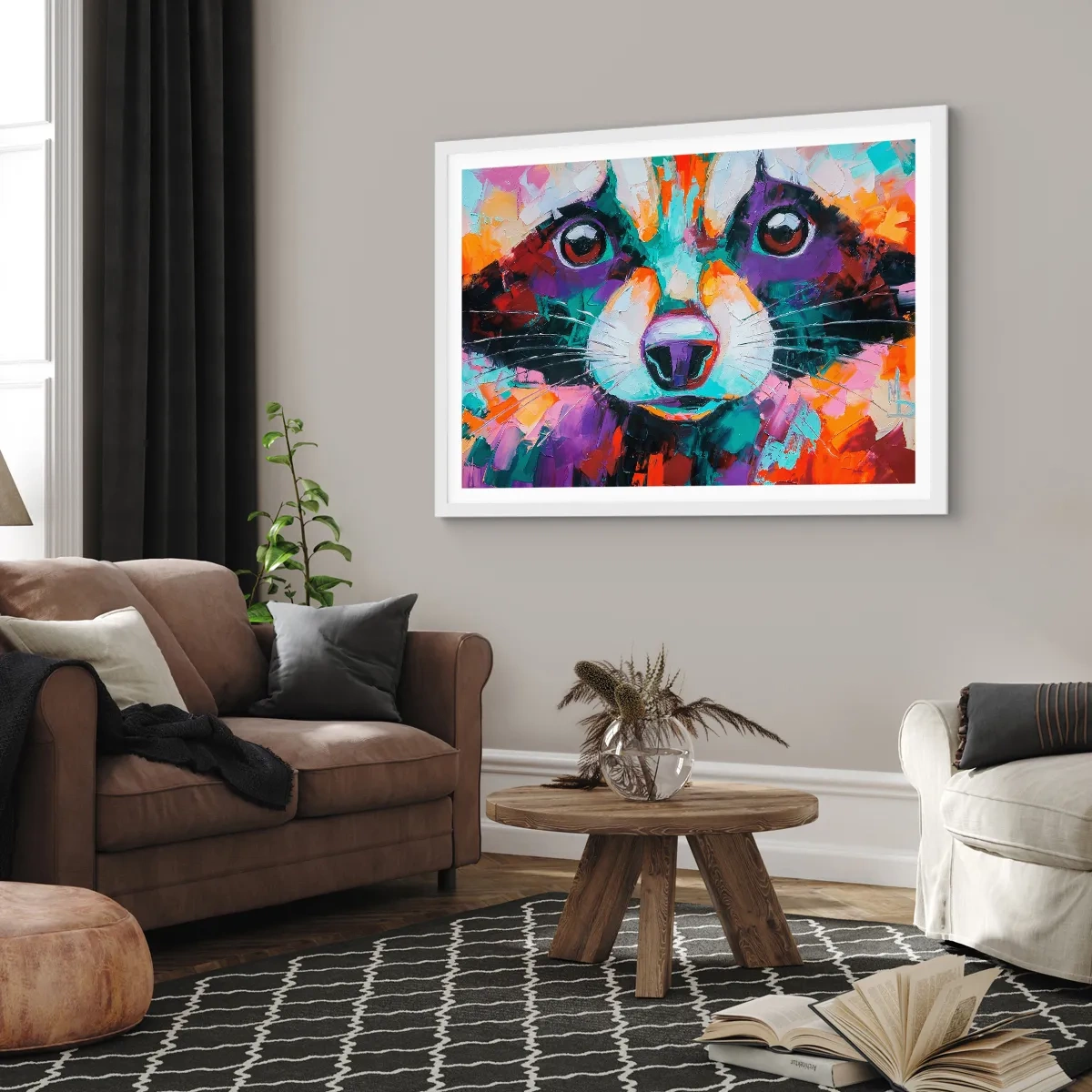 Plagát v bielom ráme - Iba dobré emócie - 100x70 cm