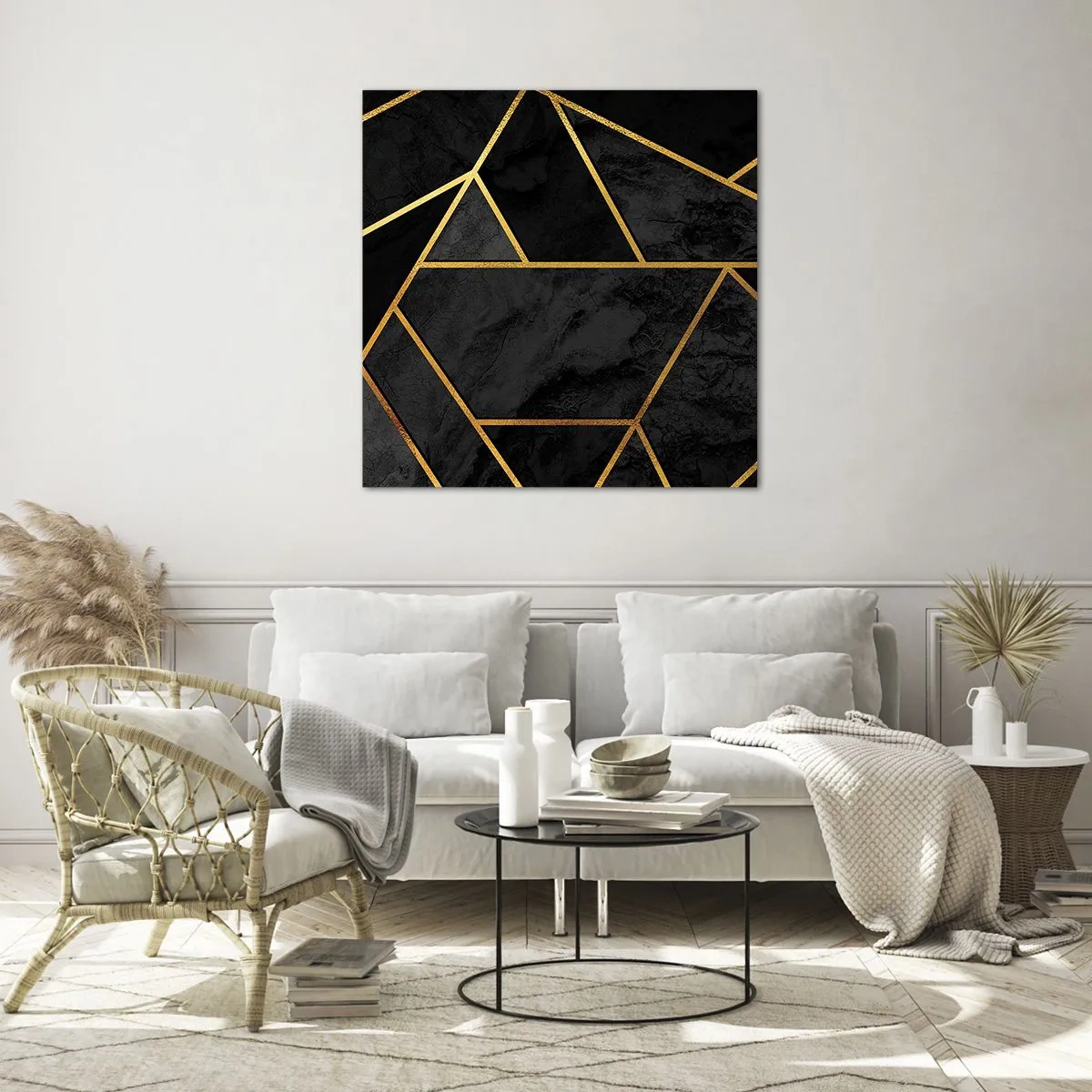 Obraz na skle - Temnota a svetlo - 60x60 cm