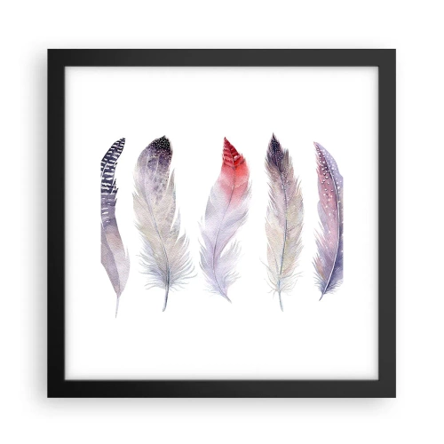 Plagát v čiernom ráme - Jemné ako rôznofarebná hmla - 30x30 cm