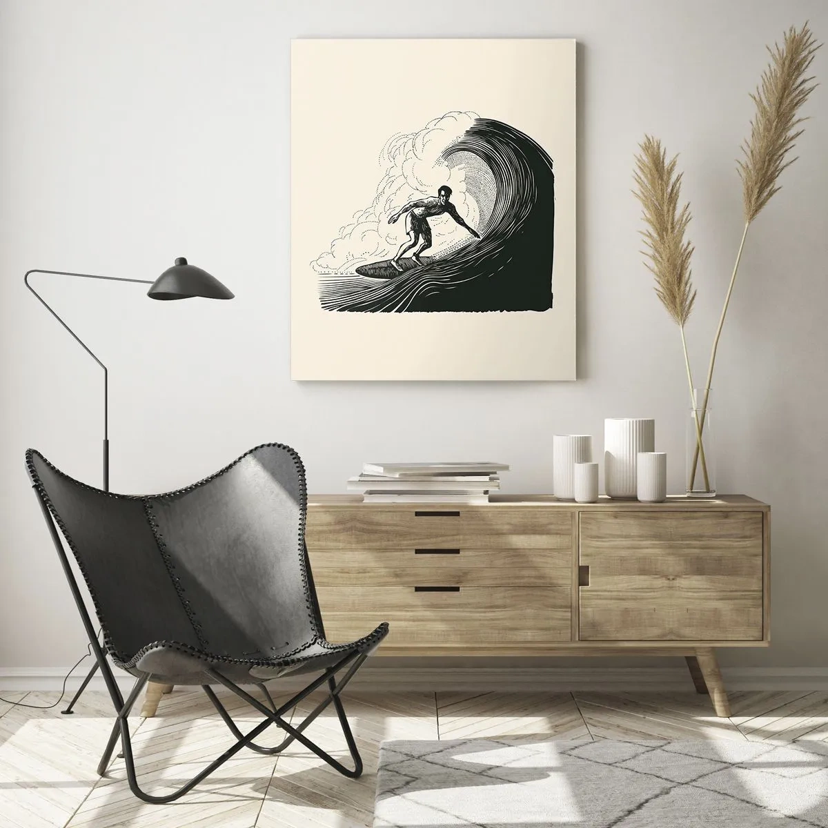 Obraz na skle - Kráľ vĺn - 50x70 cm