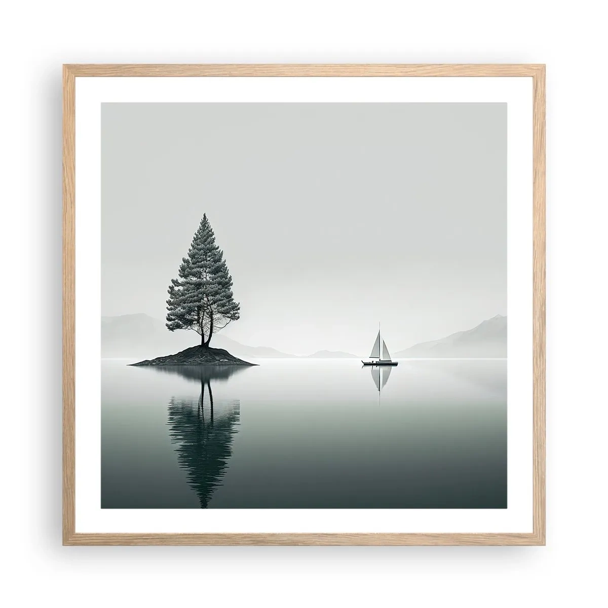 Plagát v ráme zo svetlého duba - Snívanie - 60x60 cm