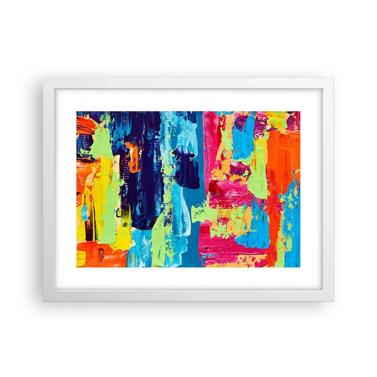 Plagát v bielom ráme - Život je krásny! - 40x30 cm