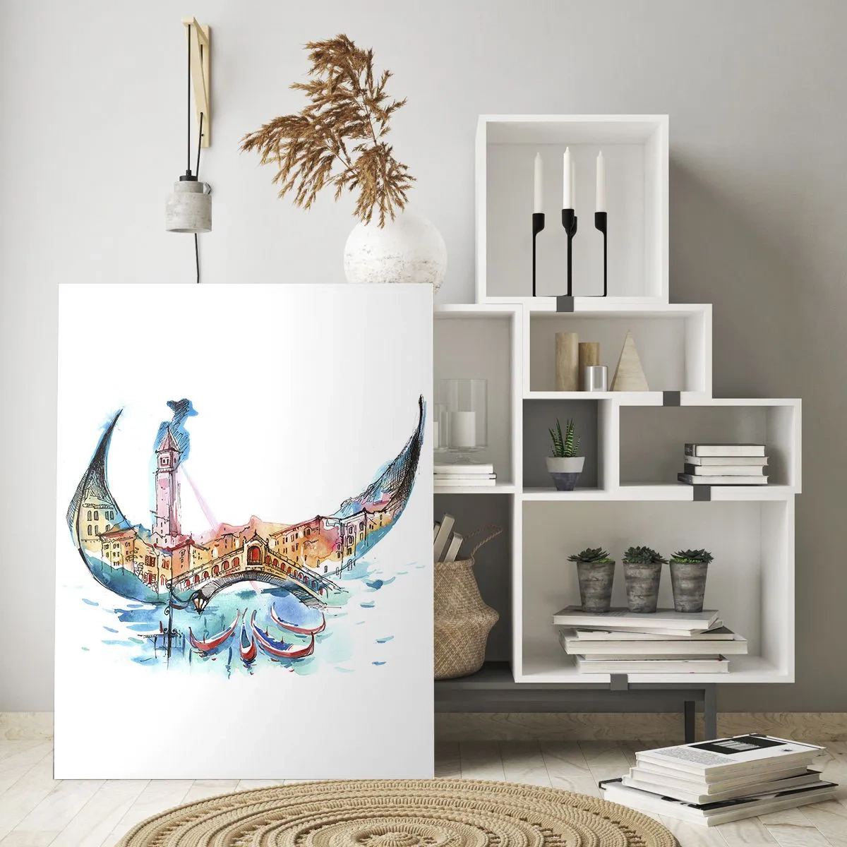 Obraz na skle - Plávame mestom - 80x120 cm