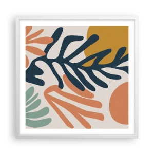 Plagát v bielom ráme - Koralové more - 60x60 cm