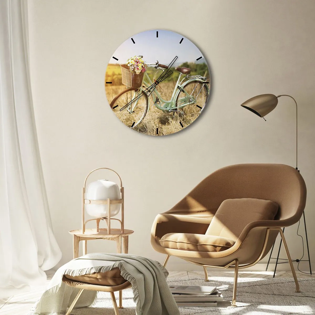 Nástenné hodiny - Chvíľu tu zostanem - 40x40 cm