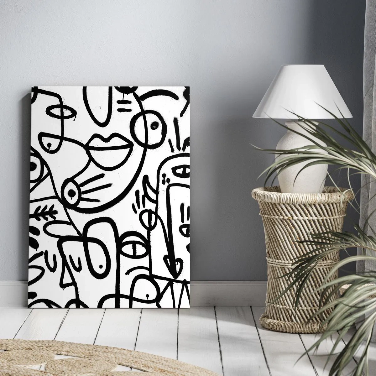 Obraz na plátne - Tváre a preludy - 45x80 cm