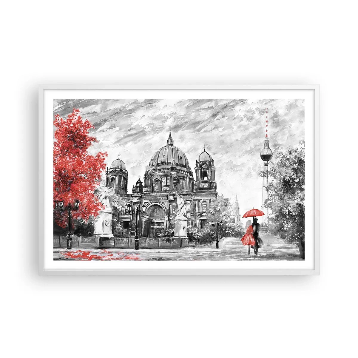 Plagát v bielom ráme - Berlínske stretnutie - 91x61 cm