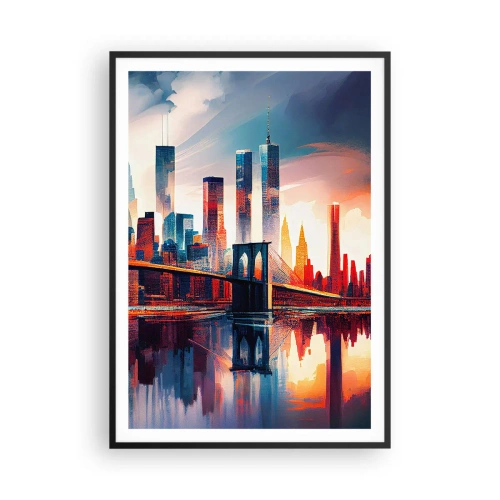 Plagát v čiernom ráme - Famózny New York - 70x100 cm