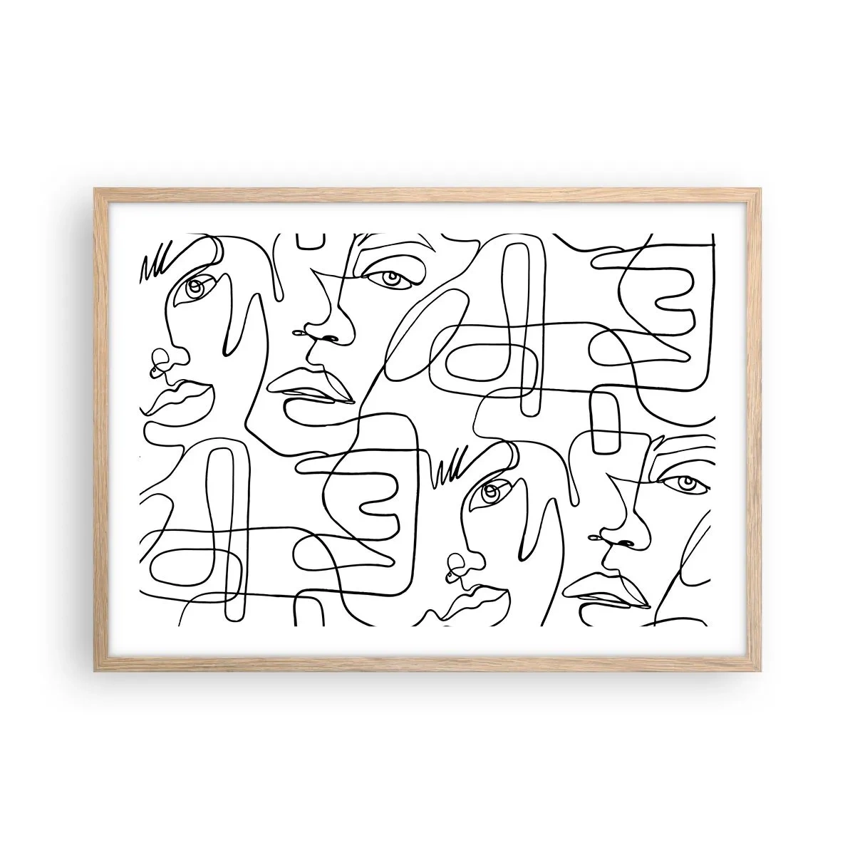 Plagát v ráme zo svetlého duba - V spletených emóciách - 70x50 cm