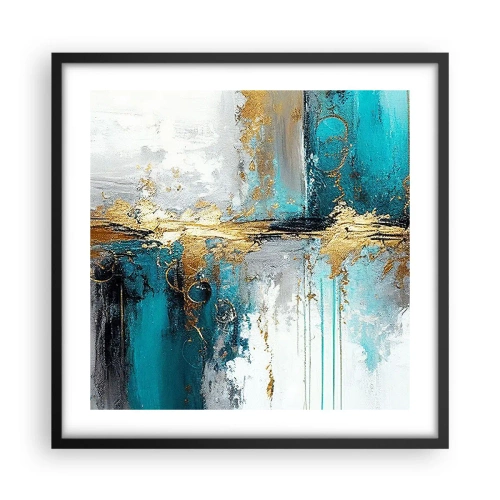 Plagát v čiernom ráme - Všetko plynie - 50x50 cm