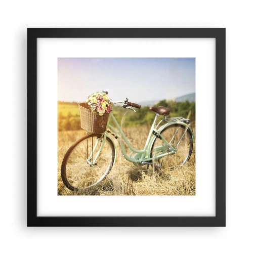 Plagát v čiernom ráme - Chvíľu tu zostanem - 30x30 cm