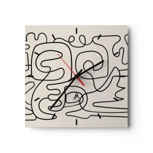 Nástenné hodiny - Podľa stopy - 30x30 cm
