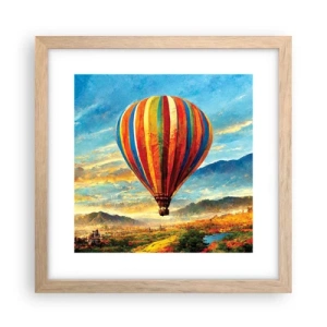 Plagát v ráme zo svetlého duba - V tichu je toho vidieť viac - 30x30 cm