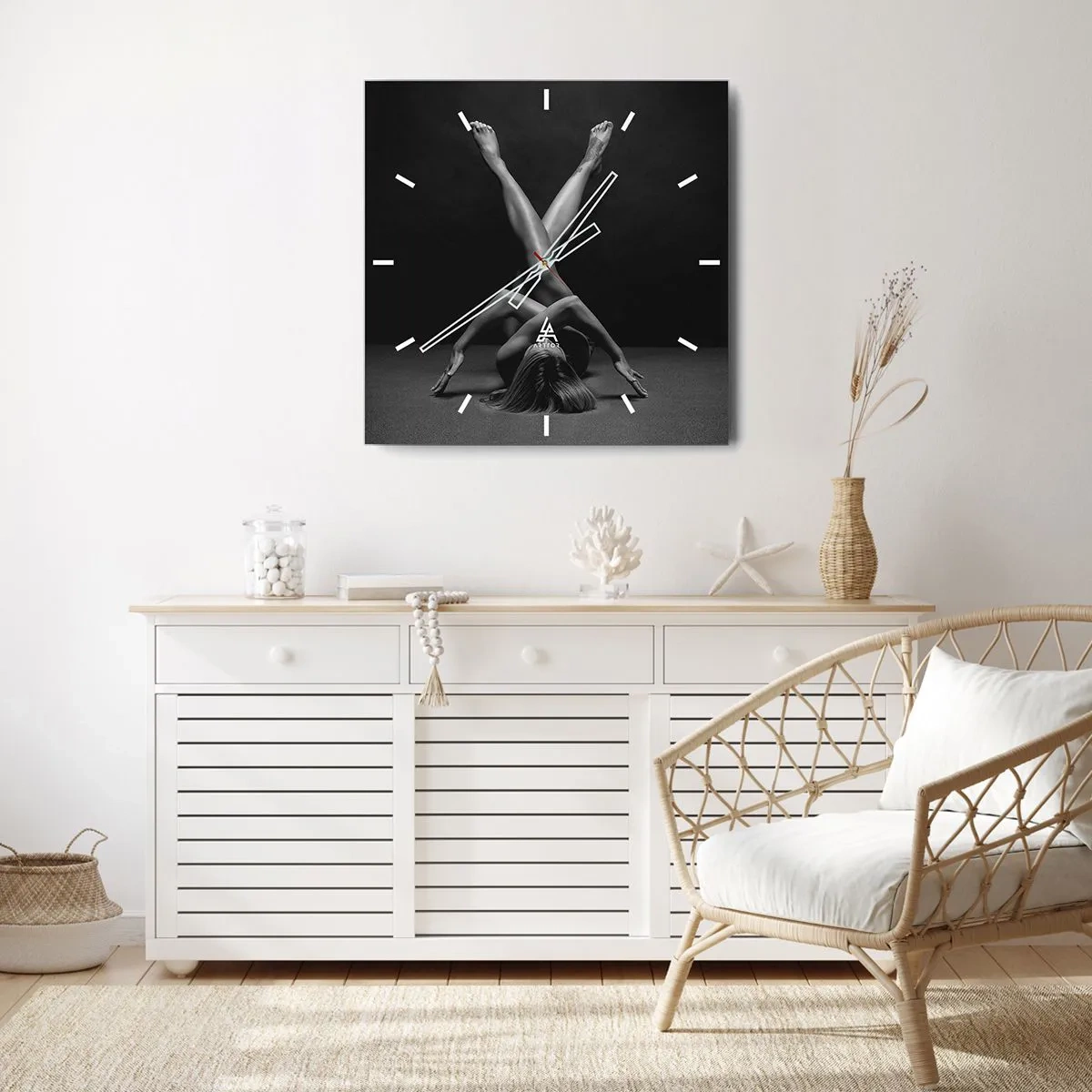 Nástenné hodiny - Geometria nahoty - 30x30 cm
