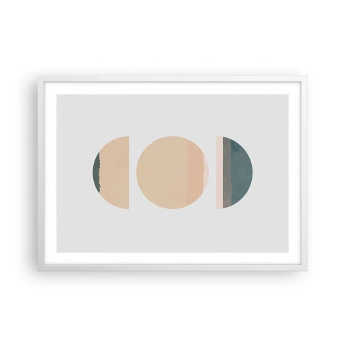 Plagát v bielom ráme - Kruh za kruhom - 70x50 cm