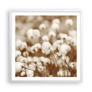 Plagát v bielom ráme - Chlpatý lán - 60x60 cm