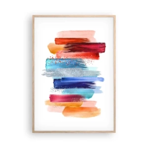 Plagát v ráme zo svetlého duba - Hore a dole - 70x100 cm