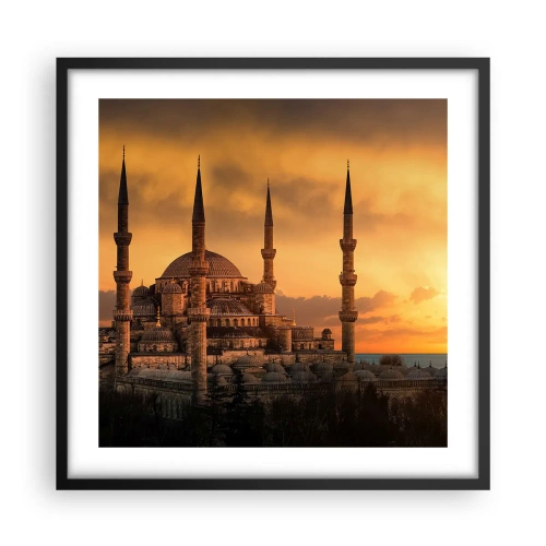 Plagát v čiernom ráme - Boh je veľký - 50x50 cm