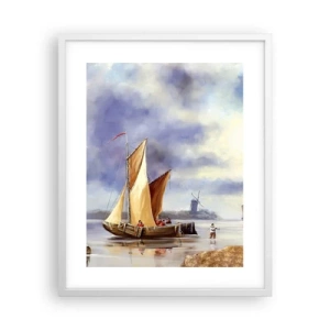 Plagát v bielom ráme - Návrat námorníkov - 40x50 cm