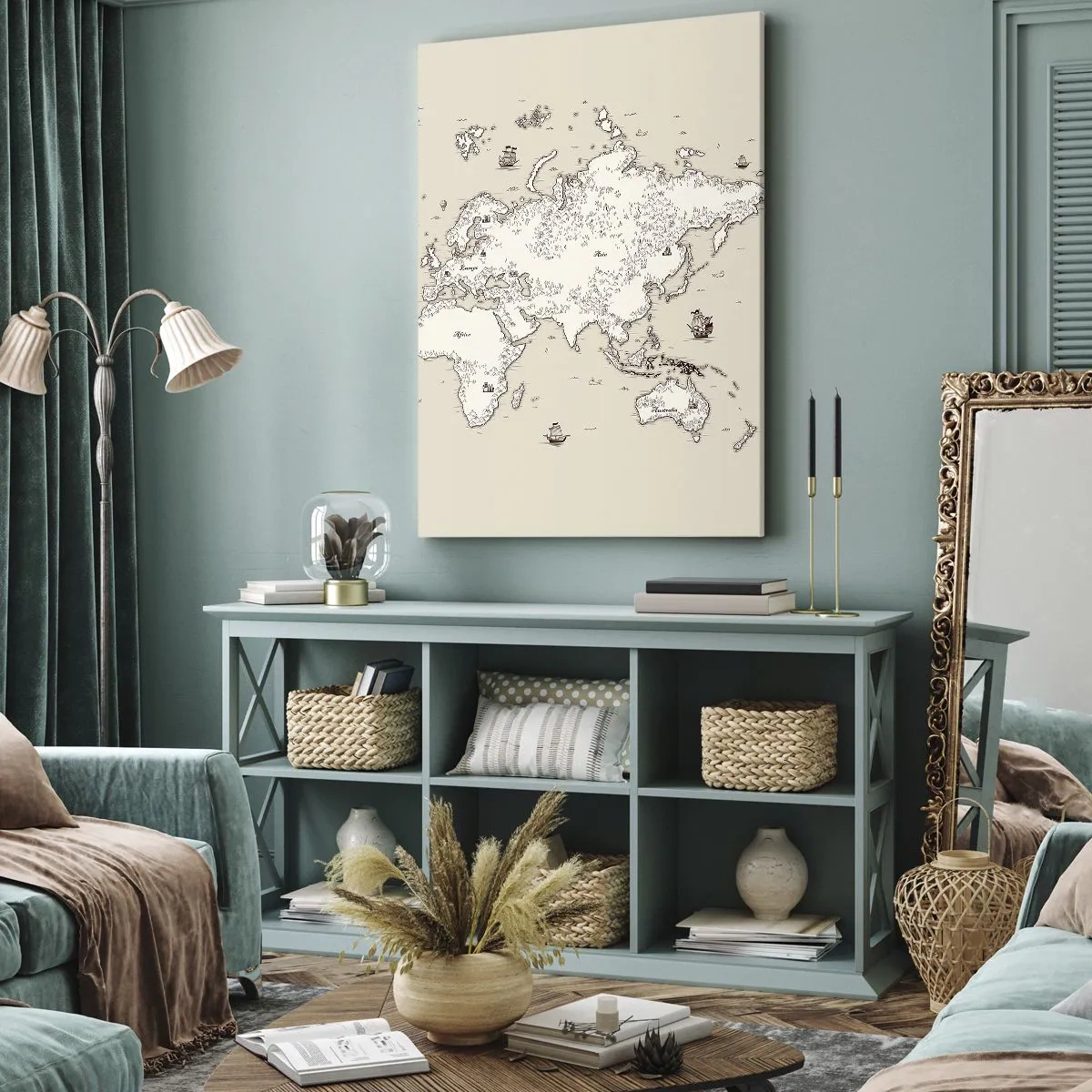 Obraz na plátne - Cesta okolo sveta - 65x120 cm