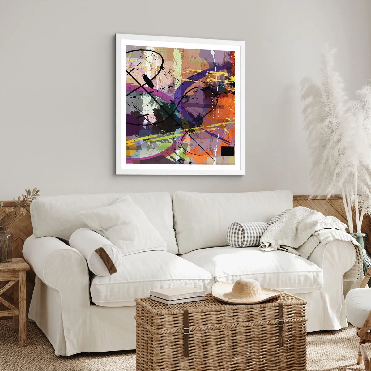 Plagát v bielom ráme - Možno priamo alebo okolo - 40x40 cm