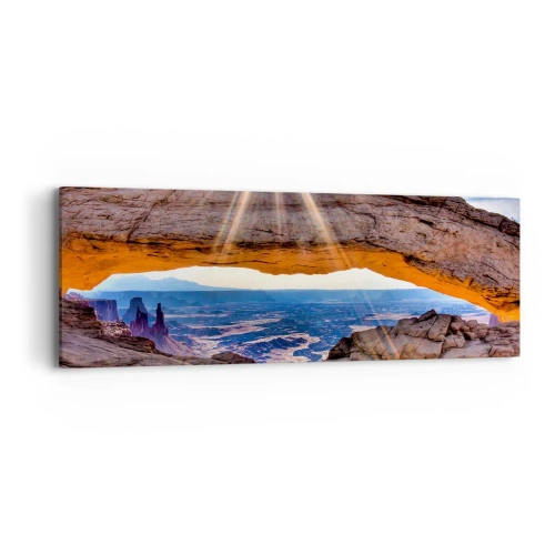 Obraz na plátne - Skalnou bránou - 90x30 cm