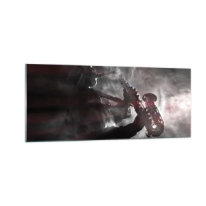 Obraz na skle - V oparoch jazzu - 100x40 cm