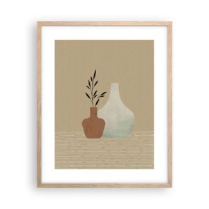 Plagát v ráme zo svetlého duba - Váza a jej myšlienka - 40x50 cm