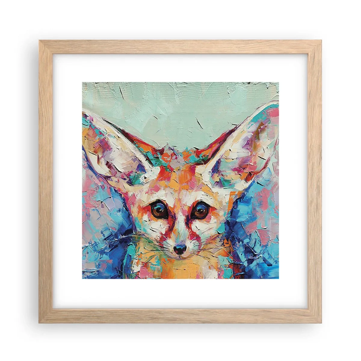 Plagát v ráme zo svetlého duba - Ste na mňa pripravení? - 30x30 cm