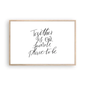 Plagát v ráme zo svetlého duba - Cítite to tiež? - 91x61 cm