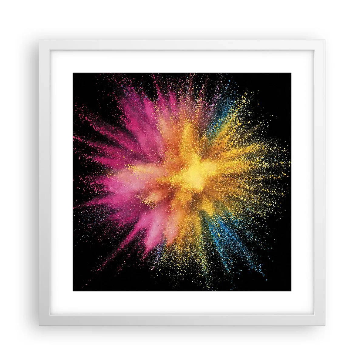 Plagát v bielom ráme - Zrodenie farieb - 40x40 cm