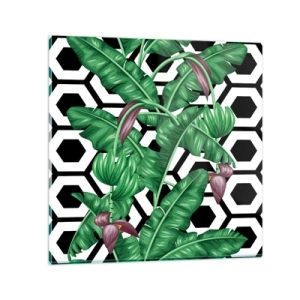 Obraz na skle - Symetrická kompozícia od prírody - 70x70 cm