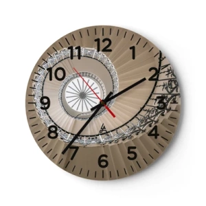 Nástenné hodiny - Vnútri mušle - 30x30 cm