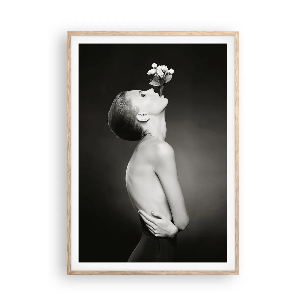 Plagát v ráme zo svetlého duba - Excentrická elegancia - 70x100 cm