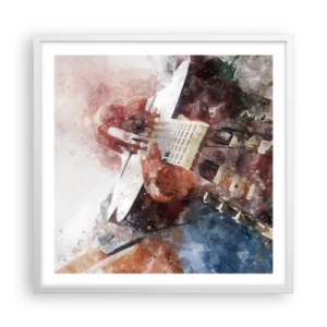 Plagát v bielom ráme - Čo si o tom myslíš? - 60x60 cm