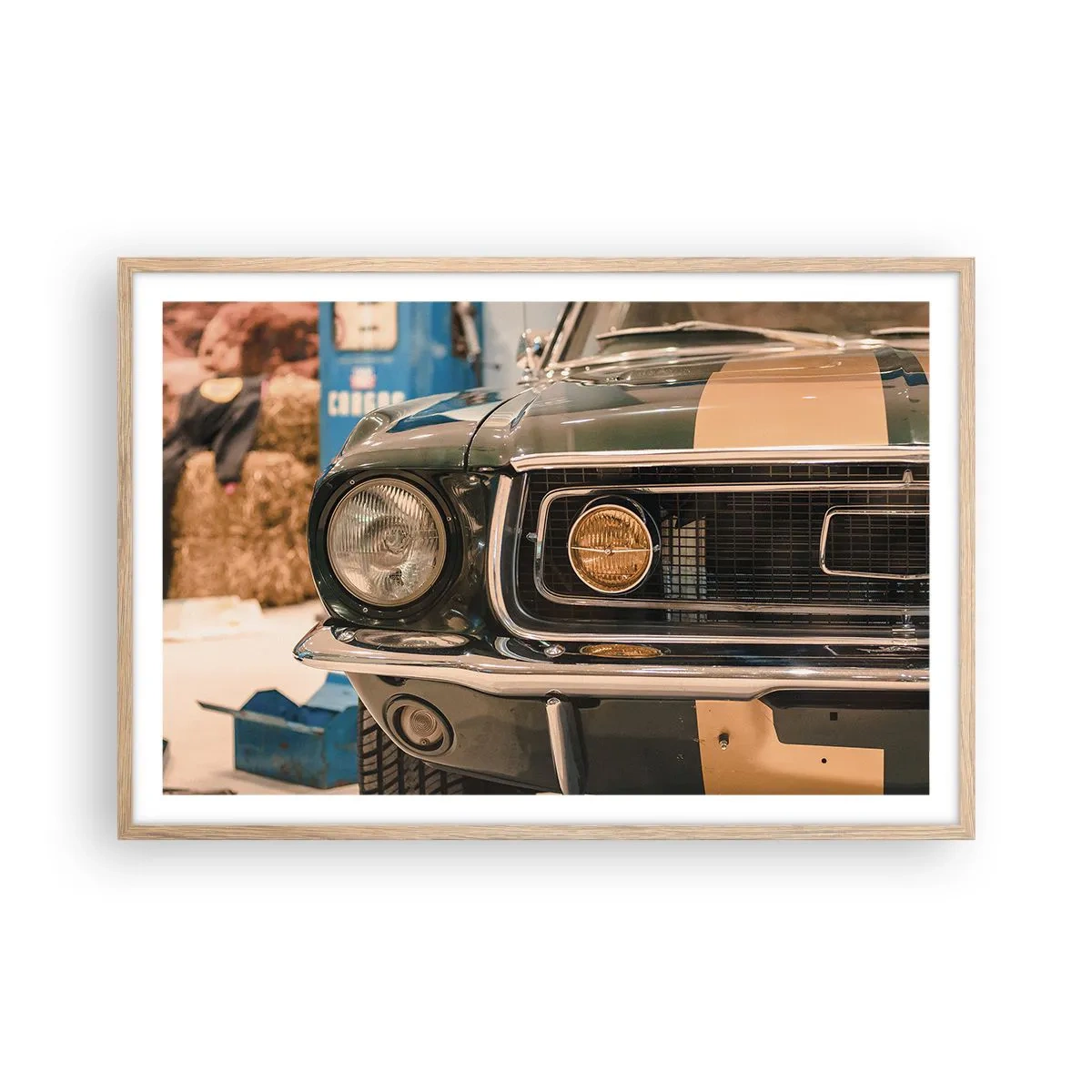 Plagát v ráme zo svetlého duba - Stretnutie s legendou - 91x61 cm