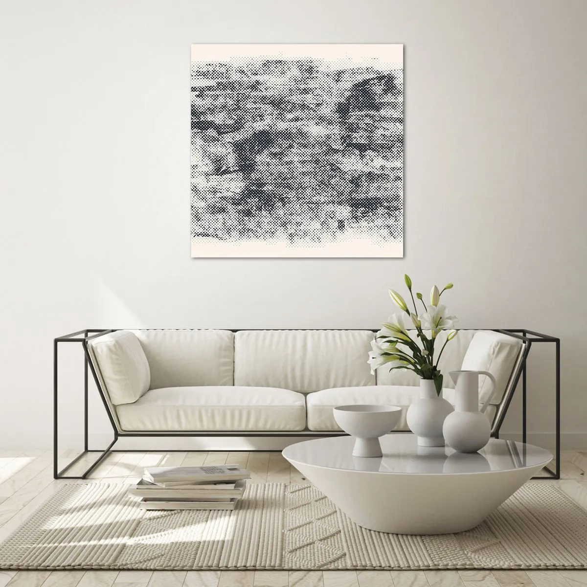 Obraz na skle - Hmlistá kompozícia - 60x60 cm