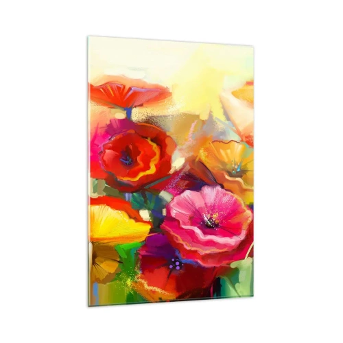 Obraz na skle - Nielen červené - 80x120 cm