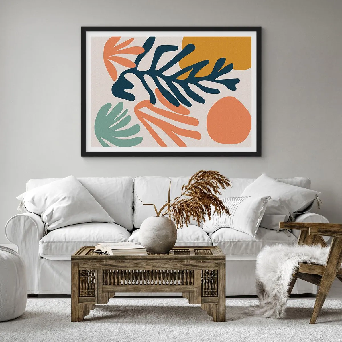 Plagát v čiernom ráme - Koralové more - 100x70 cm