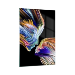 Obraz na skle - Fúzie energie a svetla - 70x100 cm