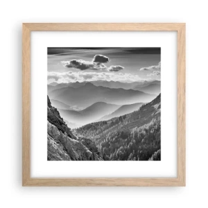 Plagát v ráme zo svetlého duba - Až k horizontu - 30x30 cm