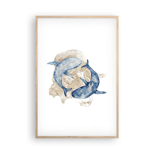 Plagát v ráme zo svetlého duba - Priateľstvo alebo láska? - 61x91 cm