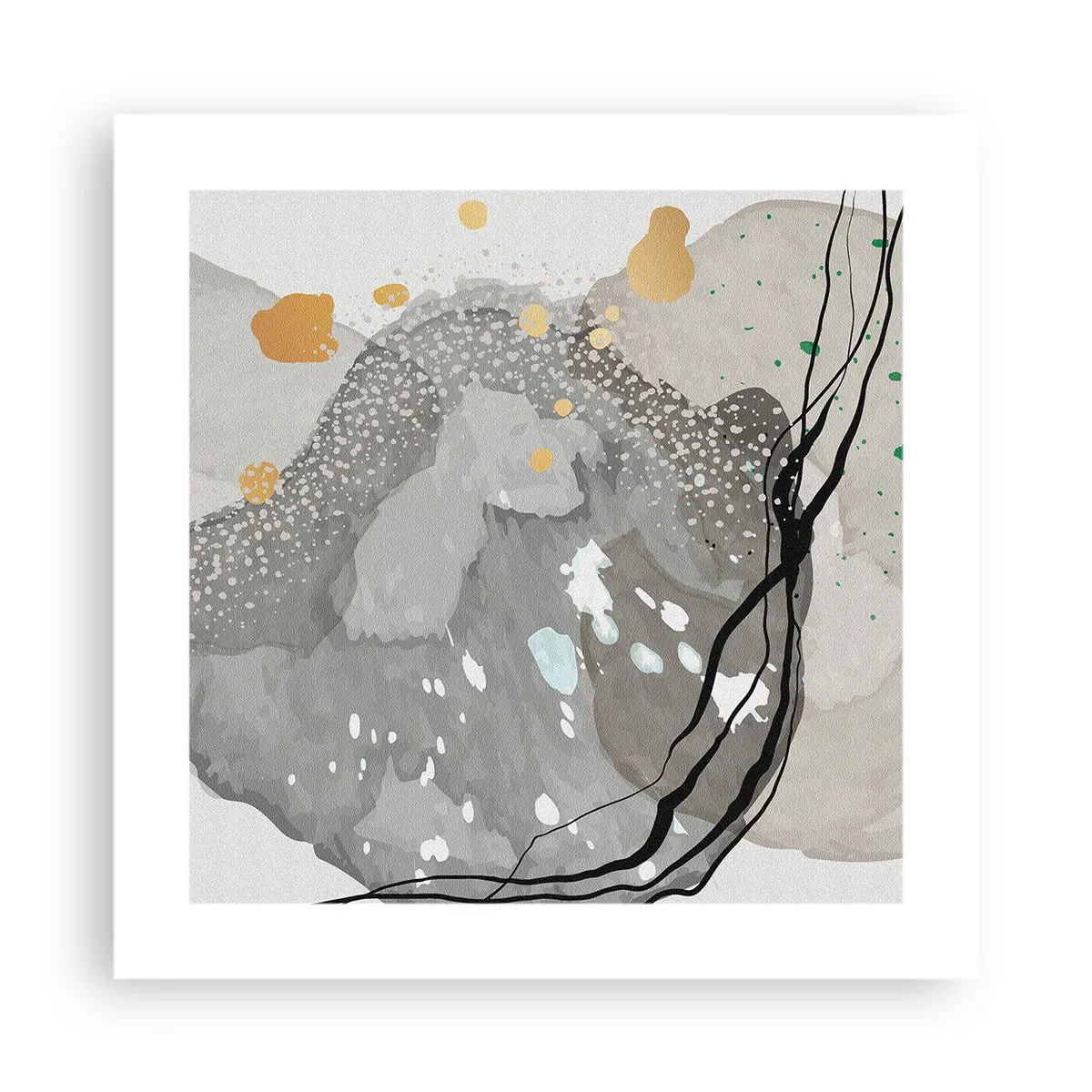 Plagát - Organická kompozícia - 40x40 cm