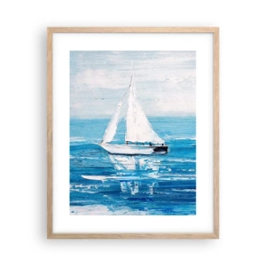 Plagát v ráme zo svetlého duba - S priateľom po boku - 40x50 cm