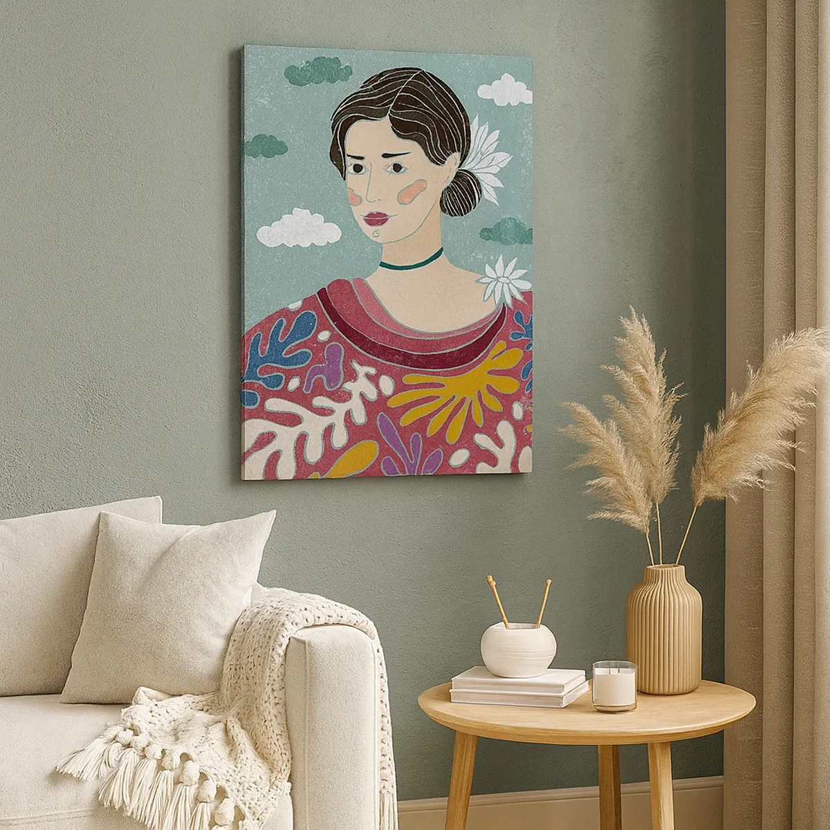 Obraz na plátne - S melanchóliou v pohľade - 50x70 cm