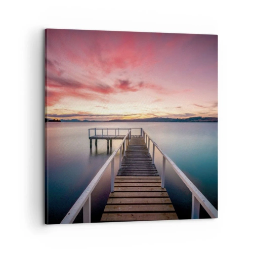 Obraz na plátne - Jemný plameň večera - 60x60 cm