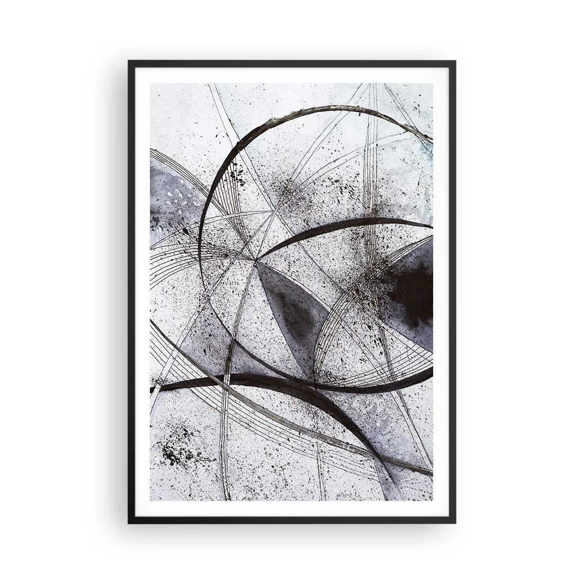 Plagát v čiernom ráme - Futuristická fantázia - 70x100 cm